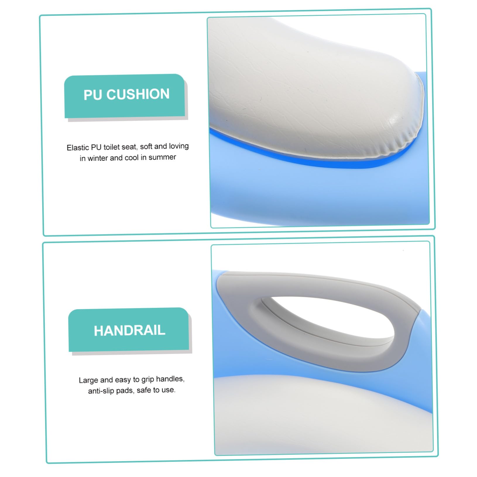 Asiento Wc Infantil Azul con Soporte Antideslizante y Respaldo Estable Reductor de Inodoro para Niñas Entrenamiento de Baño
