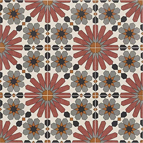 Casa Moro | Azulejos de cerámica marroquí Medina 20x20 cm 1 sqm | Azulejos para el suelo y las paredes del baño y la cocina | Hermoso baño de la pared trasera de la cocina | FL8020