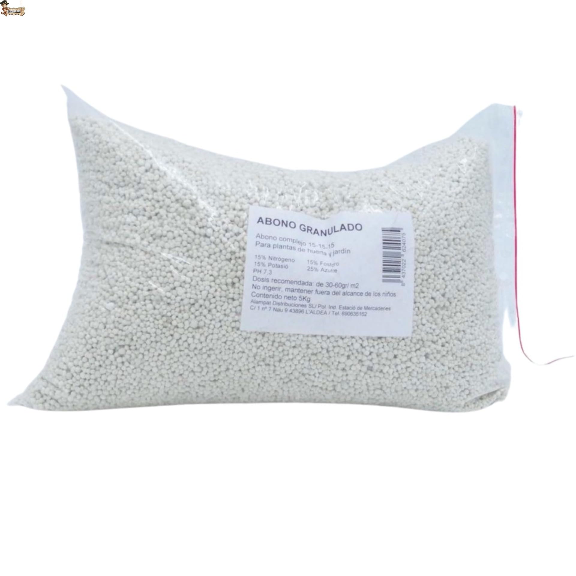 BricoLoco.com Abono complejo NPK 15-15-15. 1 Kg. Fertilizante triple 15 granulado. Para plantas de huerto y jardín, árboles, etc. 15% nitrógeno 15% fósforo 15% potasio (1, Kilogramos)