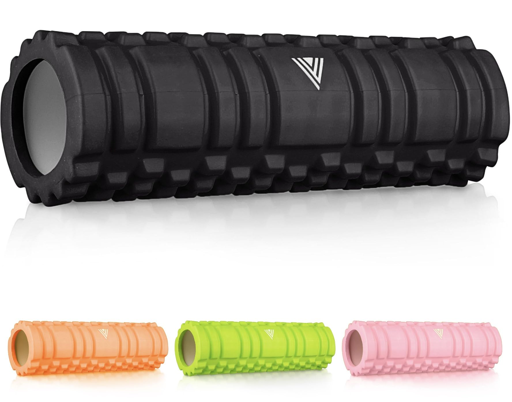 The Vinchu Foam Roller - Deep Tissue Massage Muscle Roller and Stretching Equipment for Sustainable Strength and Myofascial Trigger Point Release (Space Black)