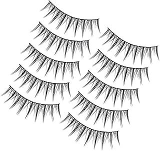HONMEET 10 Pares De Cílios Postiços Cílios Postiços Naturais Cílios Postiços Extensão De Cílios Que Parecem Extensões Cílios Postiços Fibra Fofo Cílios Postiços Curtos Cílios Postiços