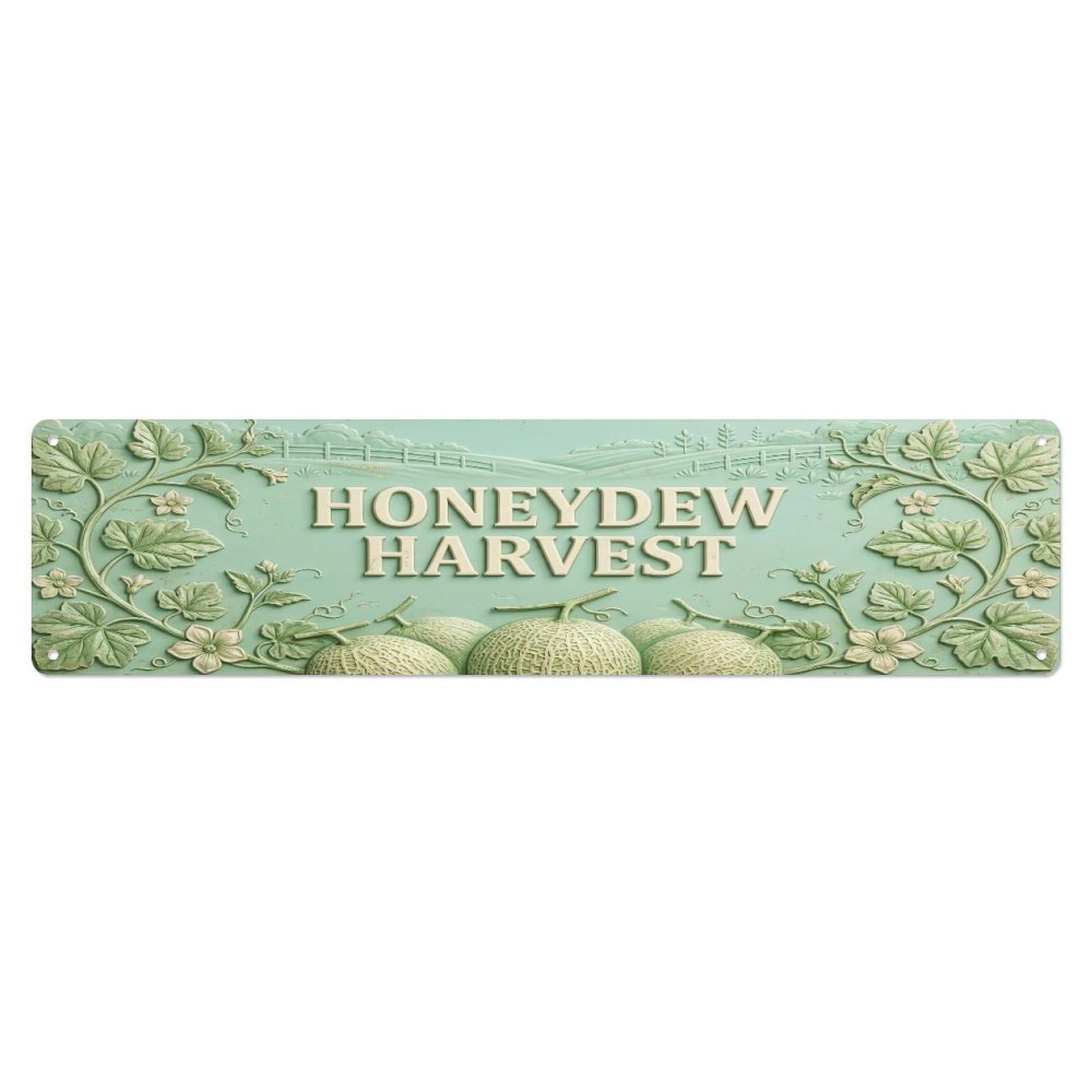 Fqcyn Style Metal Tin Sign Vintage Cottagecore Garden Honeydew Harvest