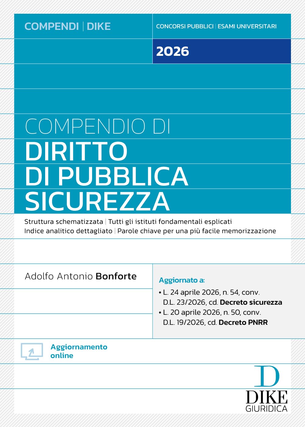 Compendio di diritto di pubblica sicurezza 2026. Con Aggiornamento online
