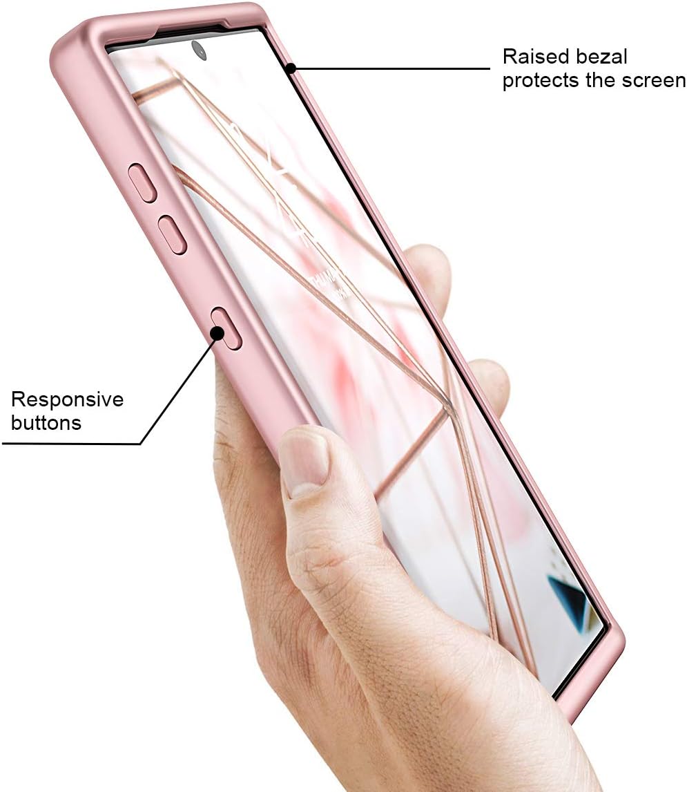 WeLoveCase Galaxy Note 10 Case, Note 10 Cover 3 in 1 Hybrid Heavy Duty Protection Full Body Shockproof TPU Bumper Hard PC Outer Shell Protective Case for Samsung Galaxy Note 10 Rose Gold