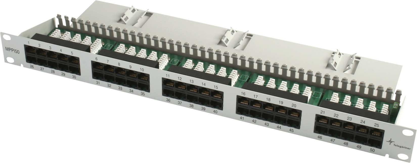 Telegärtner Patch Panel/50p ISDN 48,3 cm (19 Zoll)