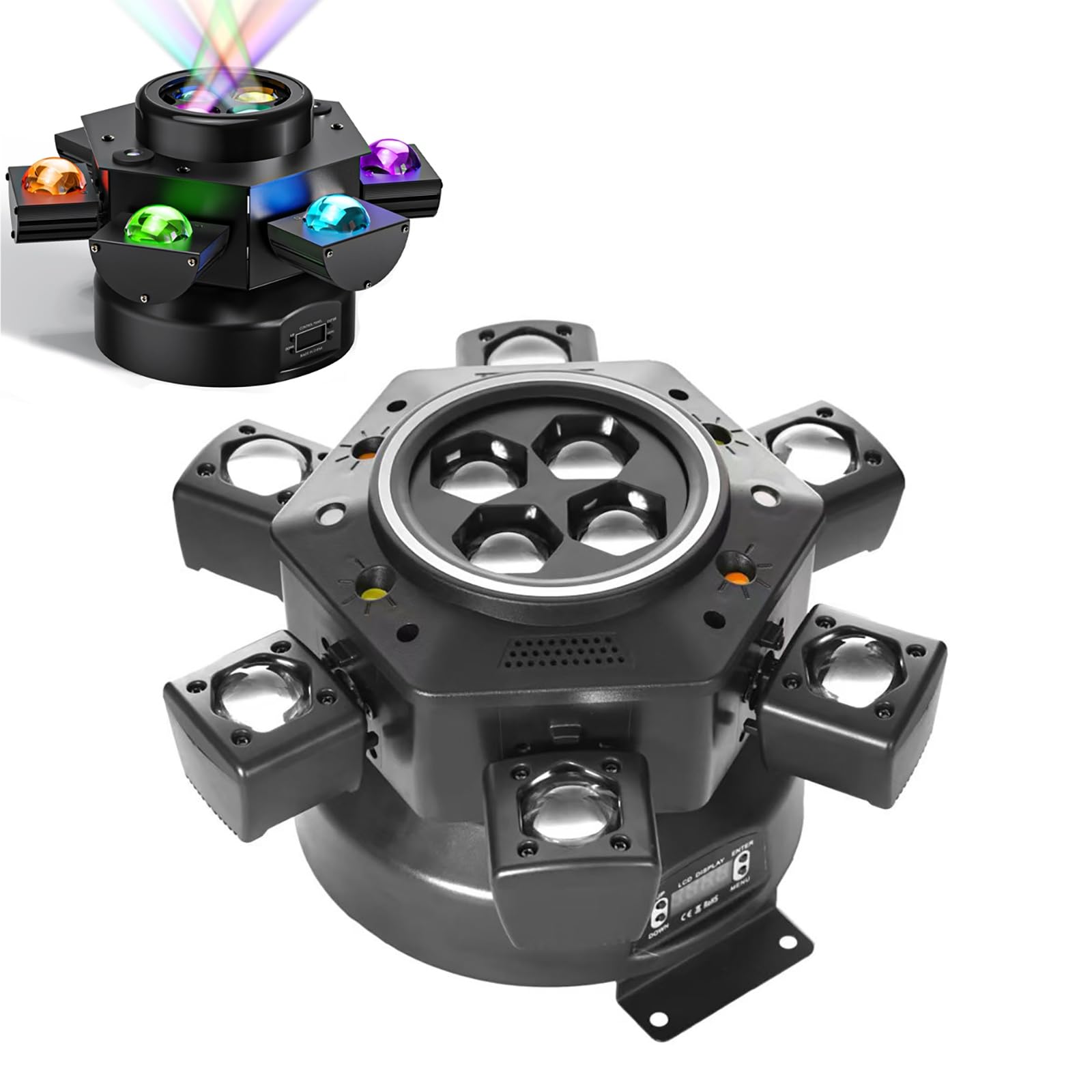 Luci da palcoscenico a testa mobile, luci DJ da 150 W con molteplici effetti di fascio per feste al coperto, discoteca, KTV, matrimoni, club e spettacoli dal vivo