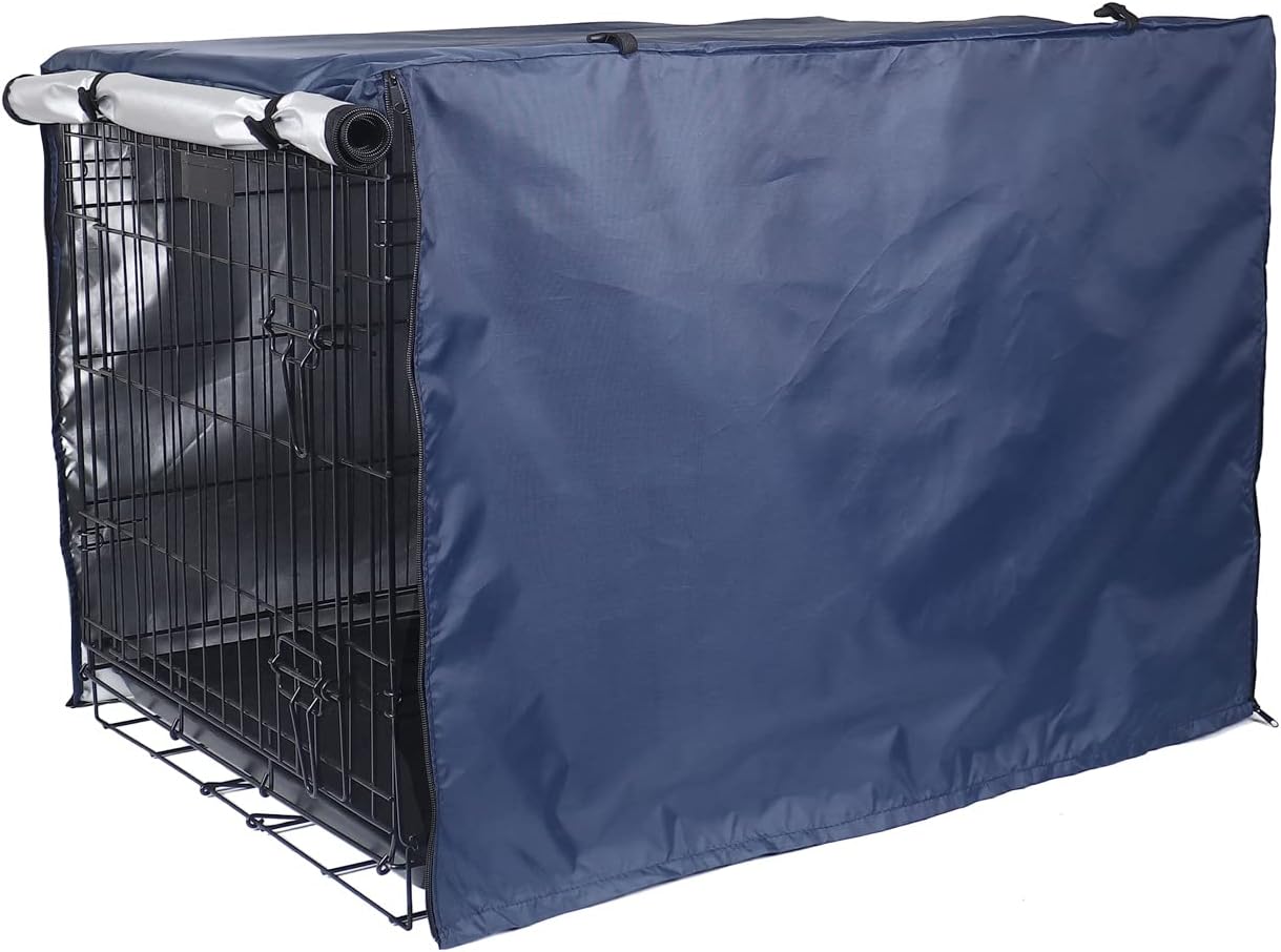Anyoupin Dog Crate Cover,Waterproof Durable Polyester Pet Kennel Cover Fits Most 42" Wire Dog Crate-Dog Crate Cover Only,420d…