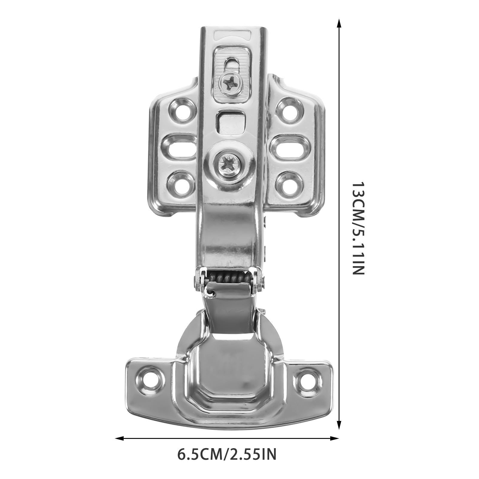 SOLUSTRE 12 Piezas Bisagras de Cierre Automático para Puertas de Armarios de Acero Inoxidable Bisagra de Puerta de Armario Plata Amortiguación Resistente Corrosión y Gabinete