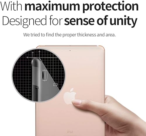 Miniatura 10 de skoko 2 unids en 1 juego iPad trasero mate transparente película protectora piel compatible con iPad 10.2 789  generación, TPU, ultra delgado