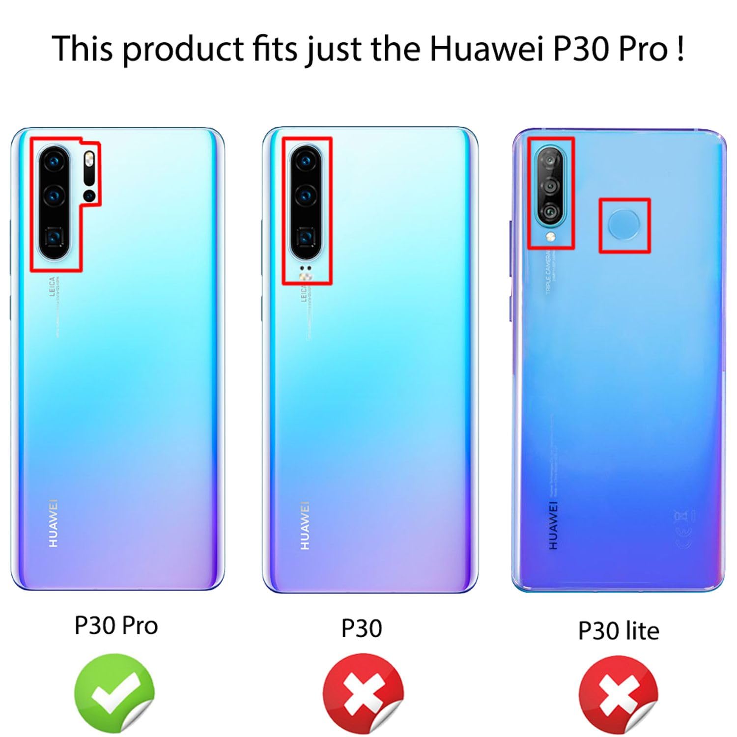 NALIA Custodia Rigida compatibile con Huawei P30 Pro, Cover con Design Originale di Berlino in 9H Vetro Temperato & Silicone Bumper, Antigraffio Motivo Case Copertura, Motiv:Berlin Skyline Biancone