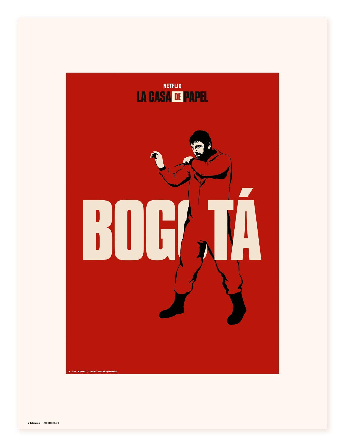 Erik Art Print - Printing, La Casa de Papel Netflix, Bogota, 30 x 40 cm
