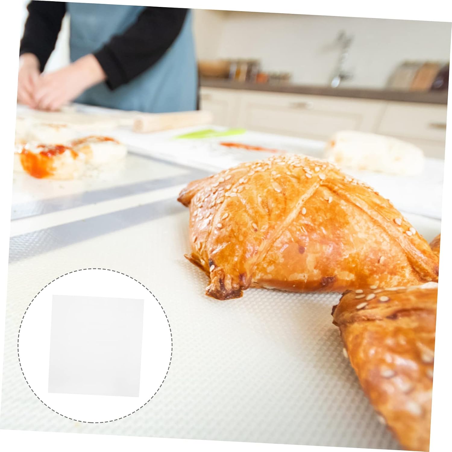 6pcs Silicone Dehydrator Sheets Reusable Non-stick Food Dryer Pads for Fruits Meat Herbs for Dehydrator Trays