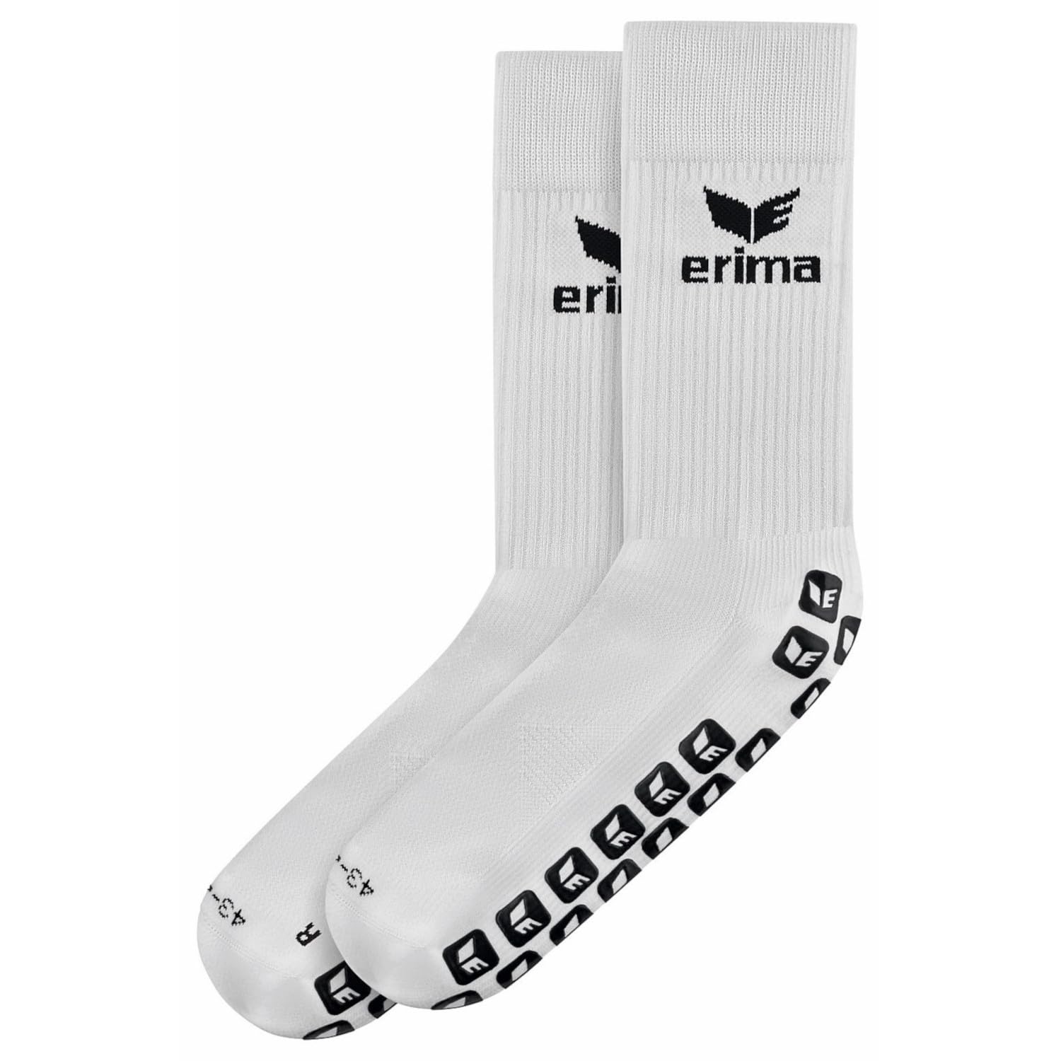 Erima Unisex Grip Training Socks (3182402), white/black, 43-46