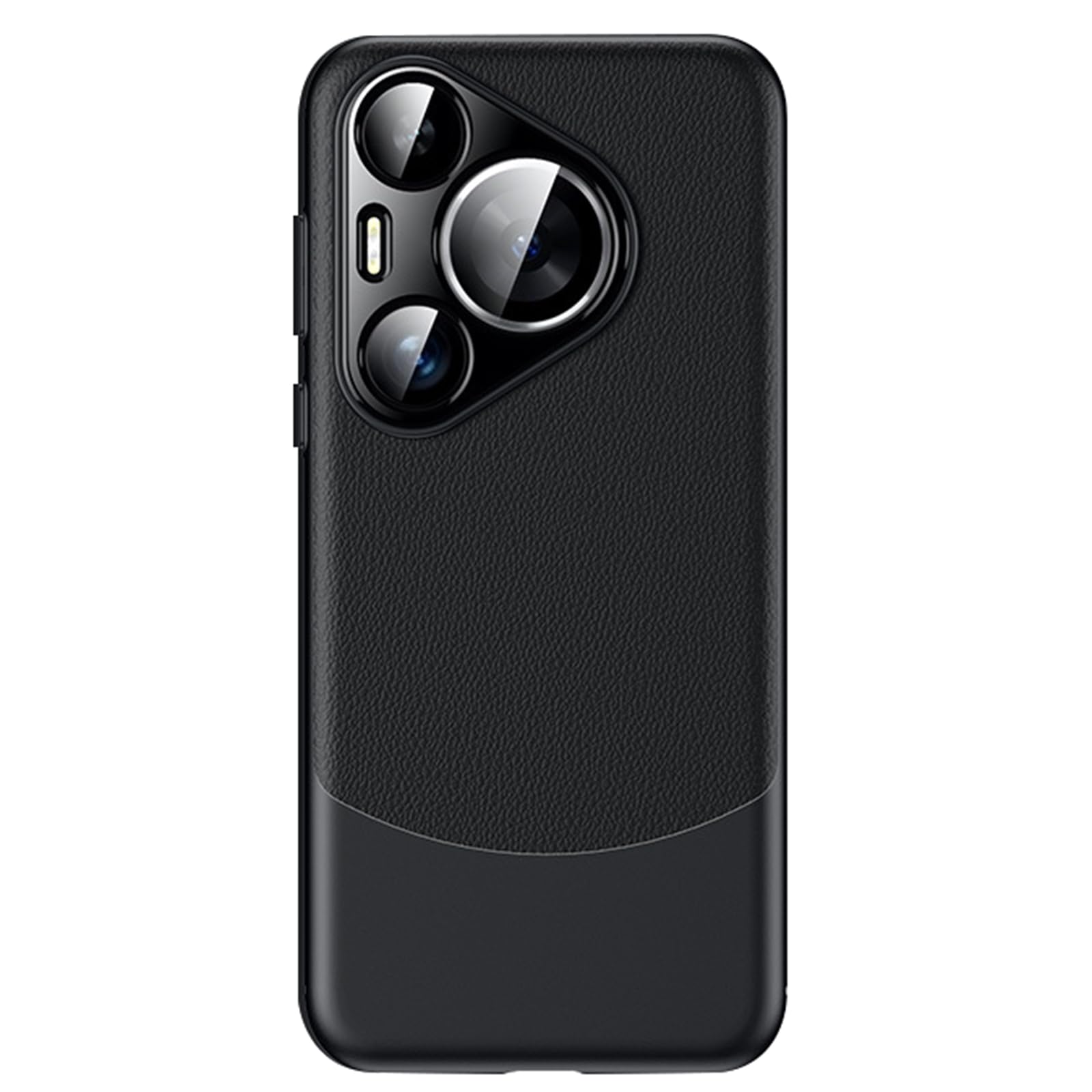 ZIFENGXUAN-Ultra -Thin Case for Huawei Pura 70 Ultra/70 Pro/70 Pro+/70, Business Style Leather Soft Case Raised Lens Protection Anti -Fall Shell (70 Pro,Black)