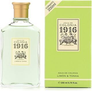 1916 - Limón & Tonka 200 ml, Agua de Colonia Hombre y Mujer, Perfume Unisex, Eau de Toilette Masculina y Femenina, Fragancia Fresca, Cítrica y Delicada, Aroma de Larga Duración