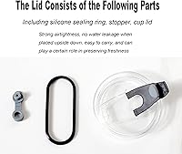 Vista 3 de Tapas de vaso a prueba de derrames, de 20 onzas, paquete de 4 tapas resistentes a salpicaduras para Beast, Juro, Ozark Trail, Rae Dunn, Atlin, taza