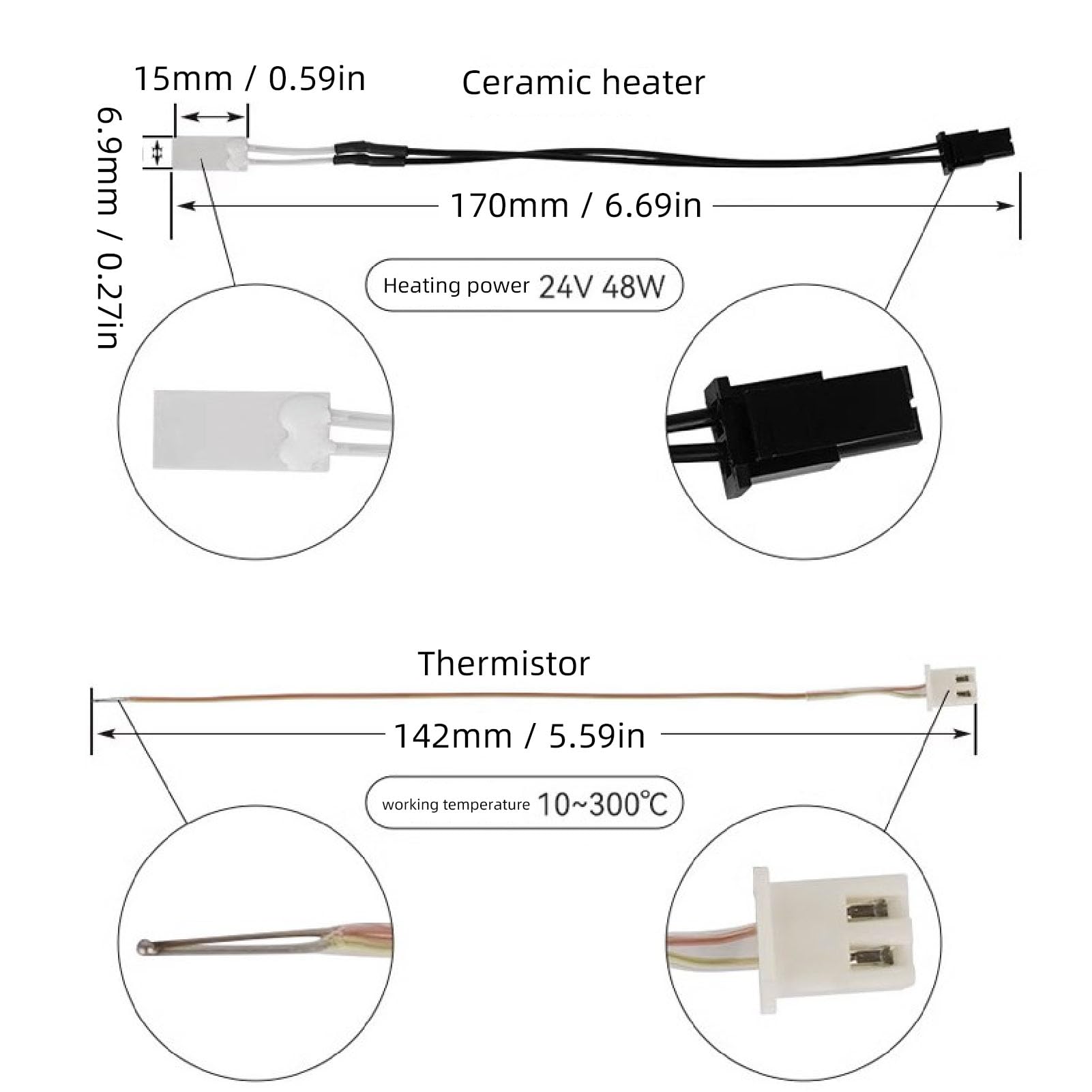 Integrated Design Hotend Kit 0.4mm 0.6mm 0.8mm Hardened Steel Nozzle 3D Printer Hotend Kit for QIDI X Plus3 X Maximum3 X Smart3 Q1 Pro