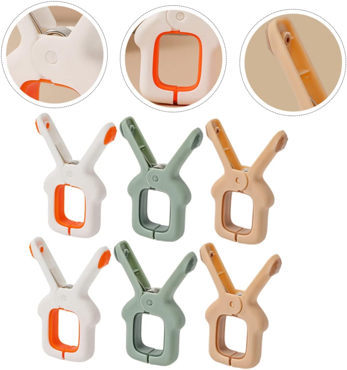 PRETYZOOM 18pcs Reusable Laundry Pegs Strong Grip Plastic Clothespins Towel Hanger for Bathroom