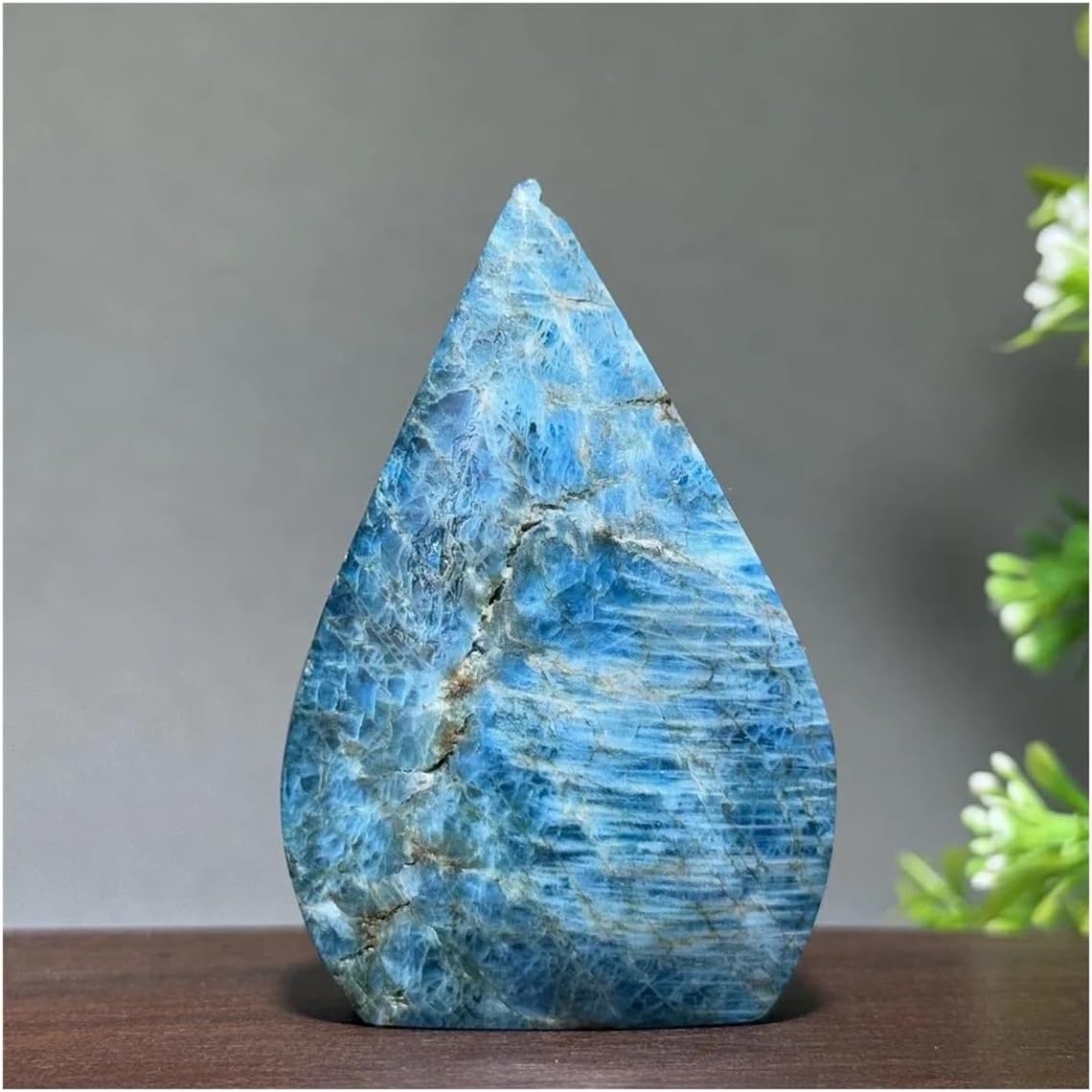 Crystal Stone Home Decor Natural Blue Gray Free Form Torch Home Decor