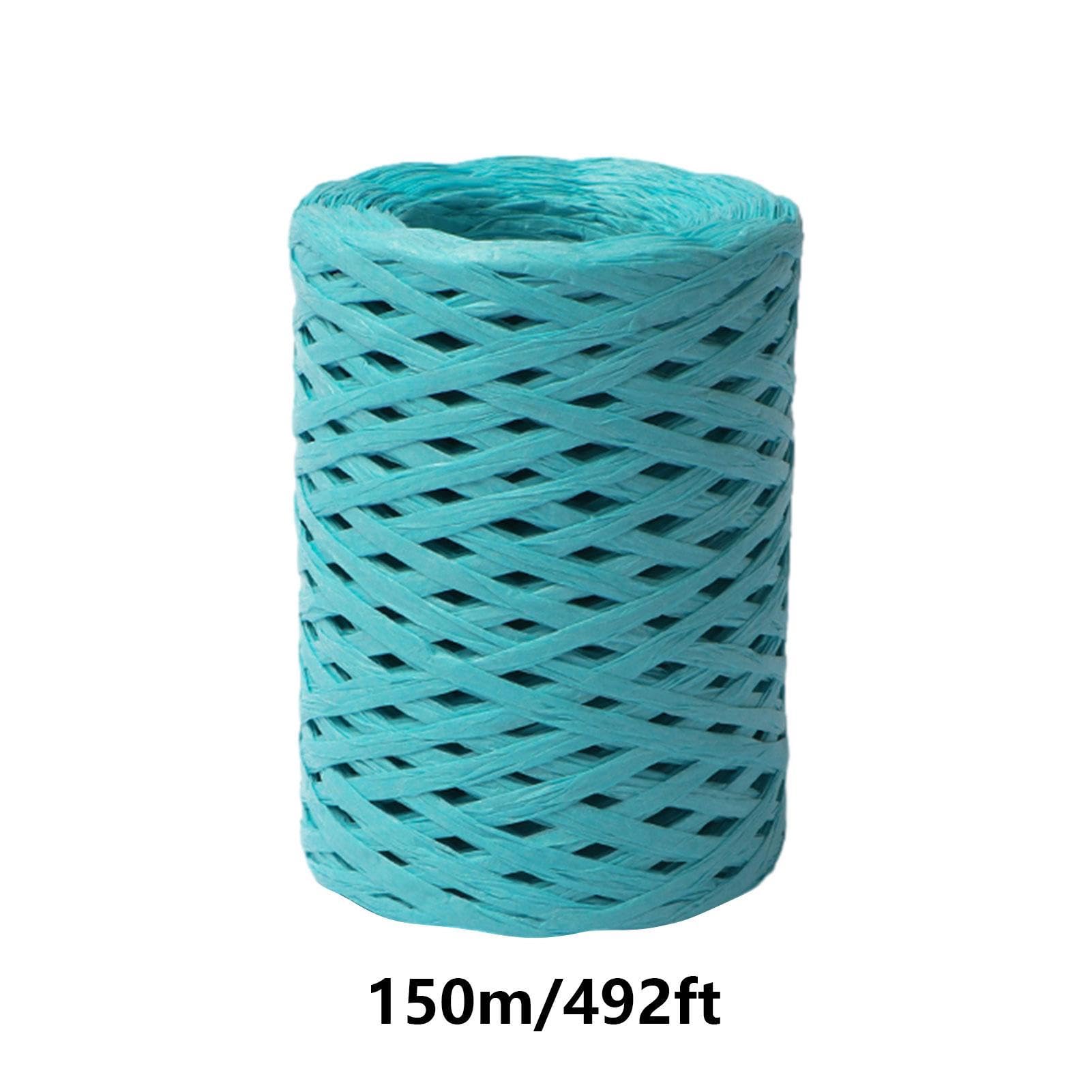 Ruban en raphia naturel de 1,5 mm/2,0 mm/2,5 mm/3 mm/4 mm, 50 m-260 m pour emballage cadeau, fil raphia naturel pour crochet, artisanat, emballage, décorations de Noël (2 mm, 220 m