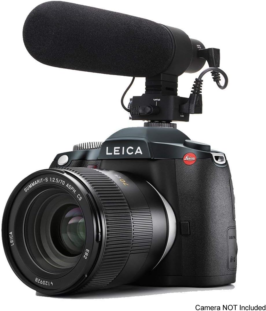 Advanced Super Cardioid Microphone (Stereo/Shotgun) with Dead Cat Wind Muff (Compatible with Fuji MIC-ST1)