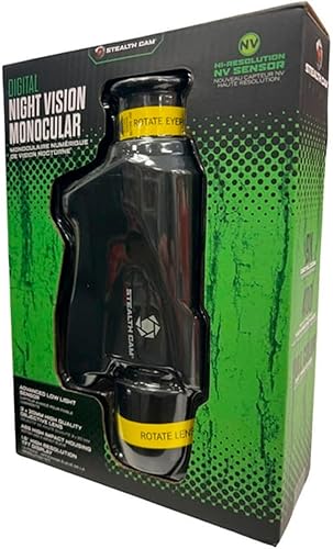 Miniatura 4 de Stealth Cam Monocular Digital de Caza Nocturna de 3x20mm con Lente Objetivo HQ de Alta Resolución, Filtro Infrarrojo 9X, Antideslizante y Resistente