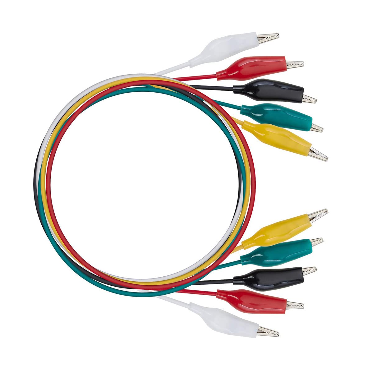 Hailege 20 sztuk Krokodylki Kable Krokodylkowe Przewody testowe Długość 20,5 cala do połączenia obwodu Elektroniczne eksperymenty testowe Elektronika DIY Dwa opakowania Pięć kolorów