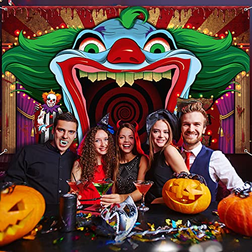 Irenare Halloween Clown Decorations Scary Carnival Backdrop,Creepy - image 4