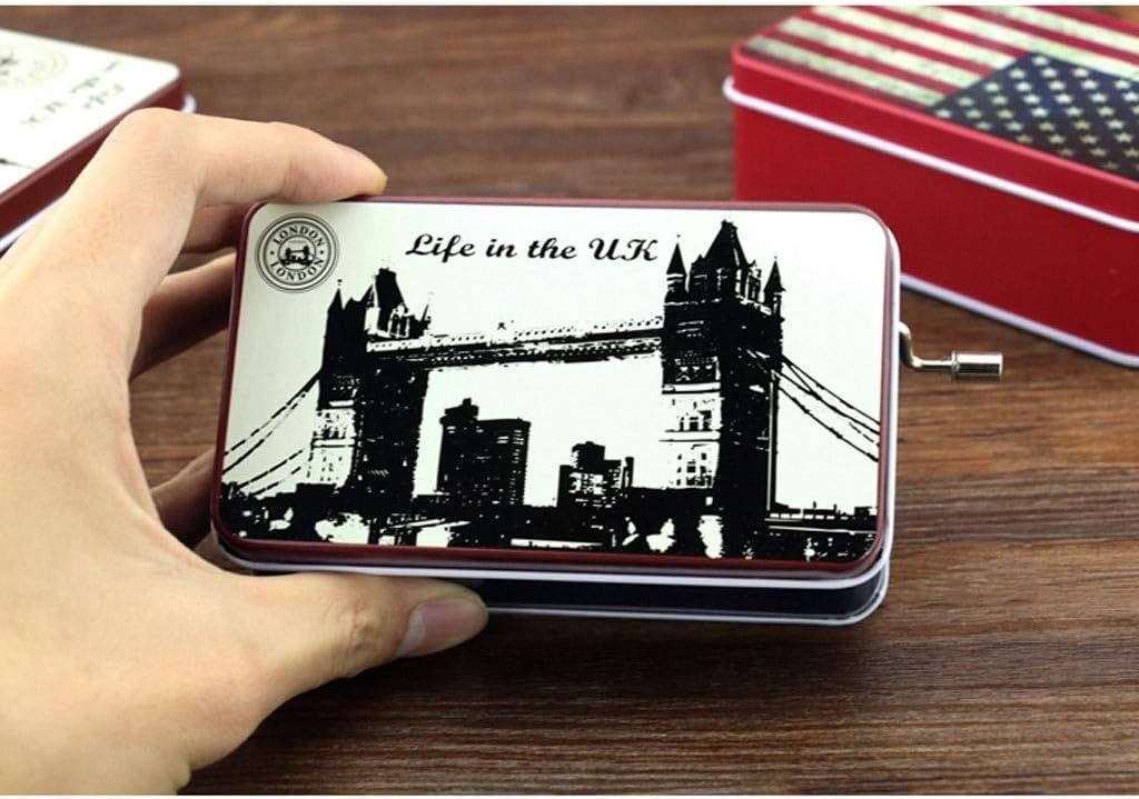 オルゴール オルゴール 英国風 メタル ハンド オルゴール ジュエリー オルゴール クリエイティブ 誕生日プレゼント 音楽 スカイシ