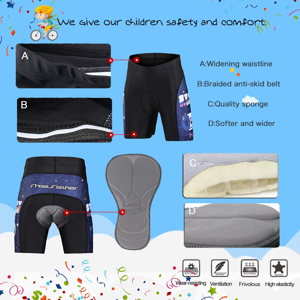 Kinder Radtrikot Set Fahrradtrikot Fahrradbekleidung Atmungsaktiv Fahrradanzug Radsportanzug für Junge Mädchen