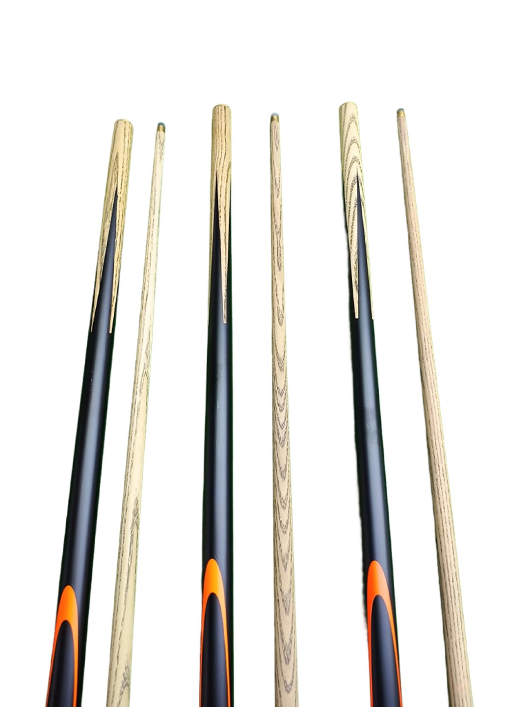 JBB Billiard cue Stick || Snooker cue Stick || Pool cue Stick Cue Sticks - 9mm || Orange & Black (3pcs) 3