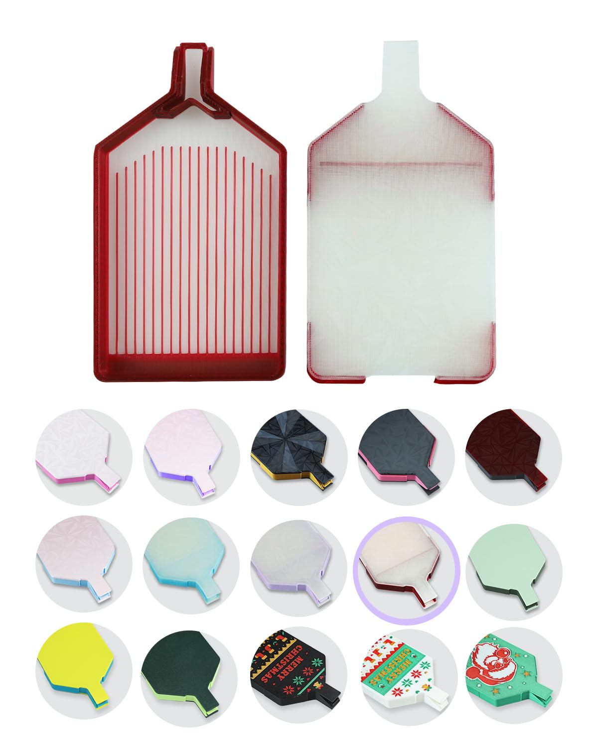 ForeverYoung Mulled Bi-Tonal Diamond Art Tray with Lid, Berry Ice Cube