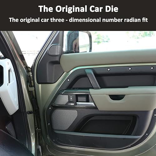 Miniatura 3 de YIWANG Cubierta de anillo de decoración de cuenco de fibra de carbono 100% real para Land Rover Defender 90 110 2020-2022 accesorios de automóvil