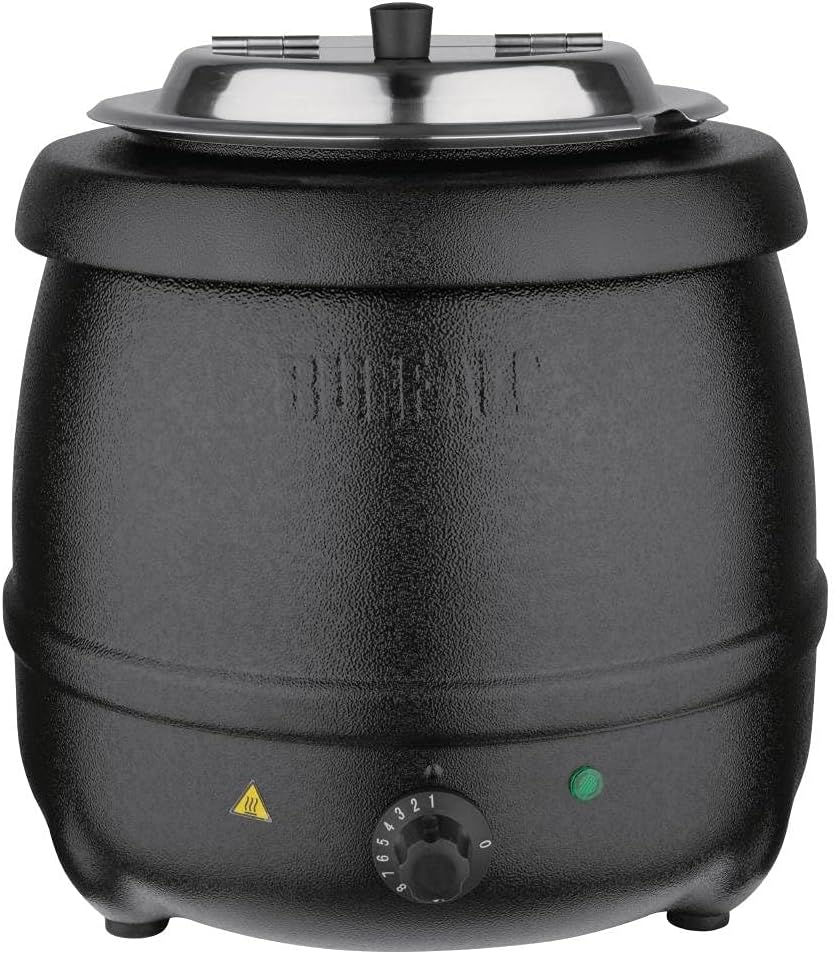 Buffalo Black Soup Kettle 10Ltr/360X345mm Stainless Steel Electric Jug, L715