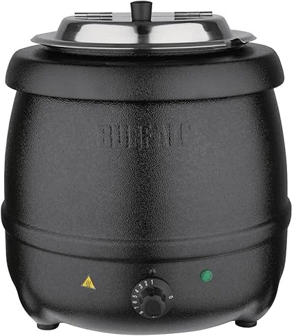 Buffalo Black Soup Kettle 10Ltr/360X345mm Stainless Steel Electric Jug
