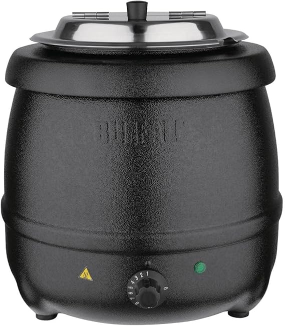 Buffalo Black Soup Kettle 10Ltr/360X345mm Stainless Steel Electric Jug