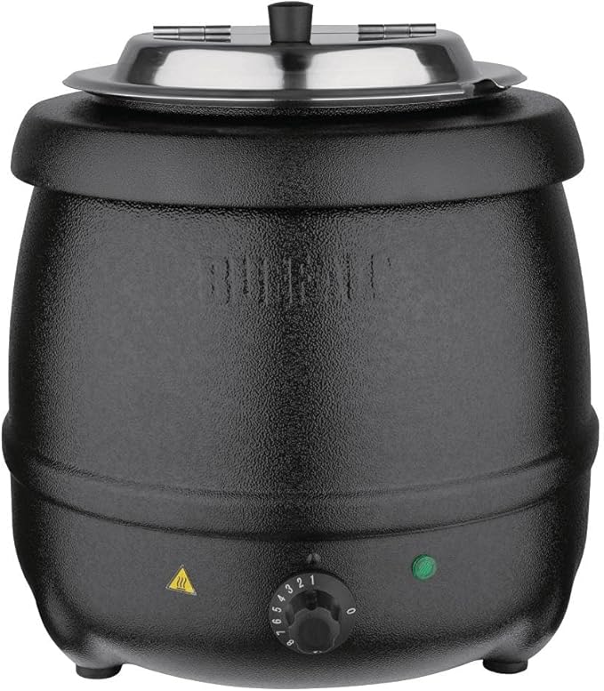 Buffalo Black Soup Kettle 10Ltr/360X345mm Stainless Steel Electric Jug