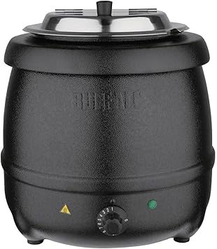 Buffalo Black Soup Kettle 10Ltr/360X345mm Stainless Steel Electric Jug