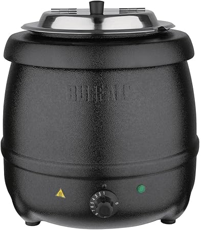 Buffalo Black Soup Kettle 10Ltr/360X345mm Stainless Steel Electric Jug