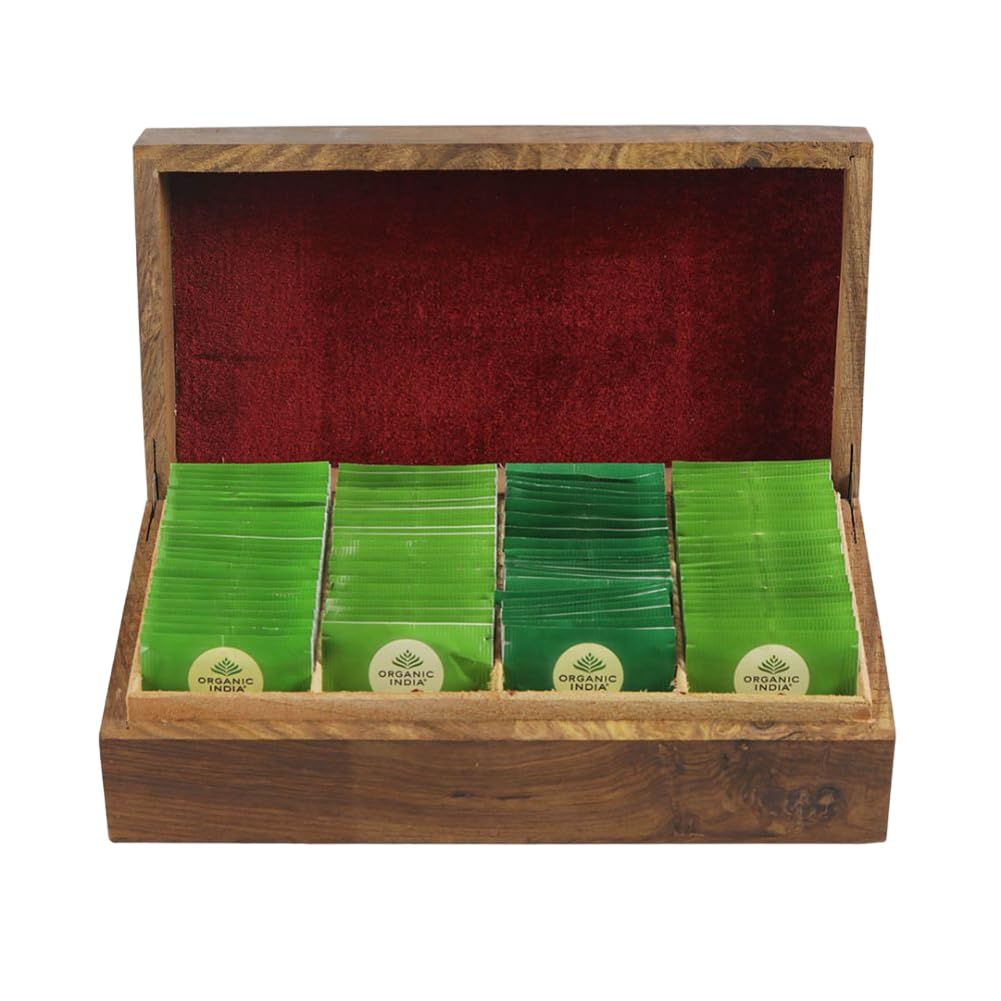 Organic India Super Deluxe Wooden Gift Box, 100 Infusion Bags (B00H4SMW6G) Amazon Price History, Amazon Price Tracker
