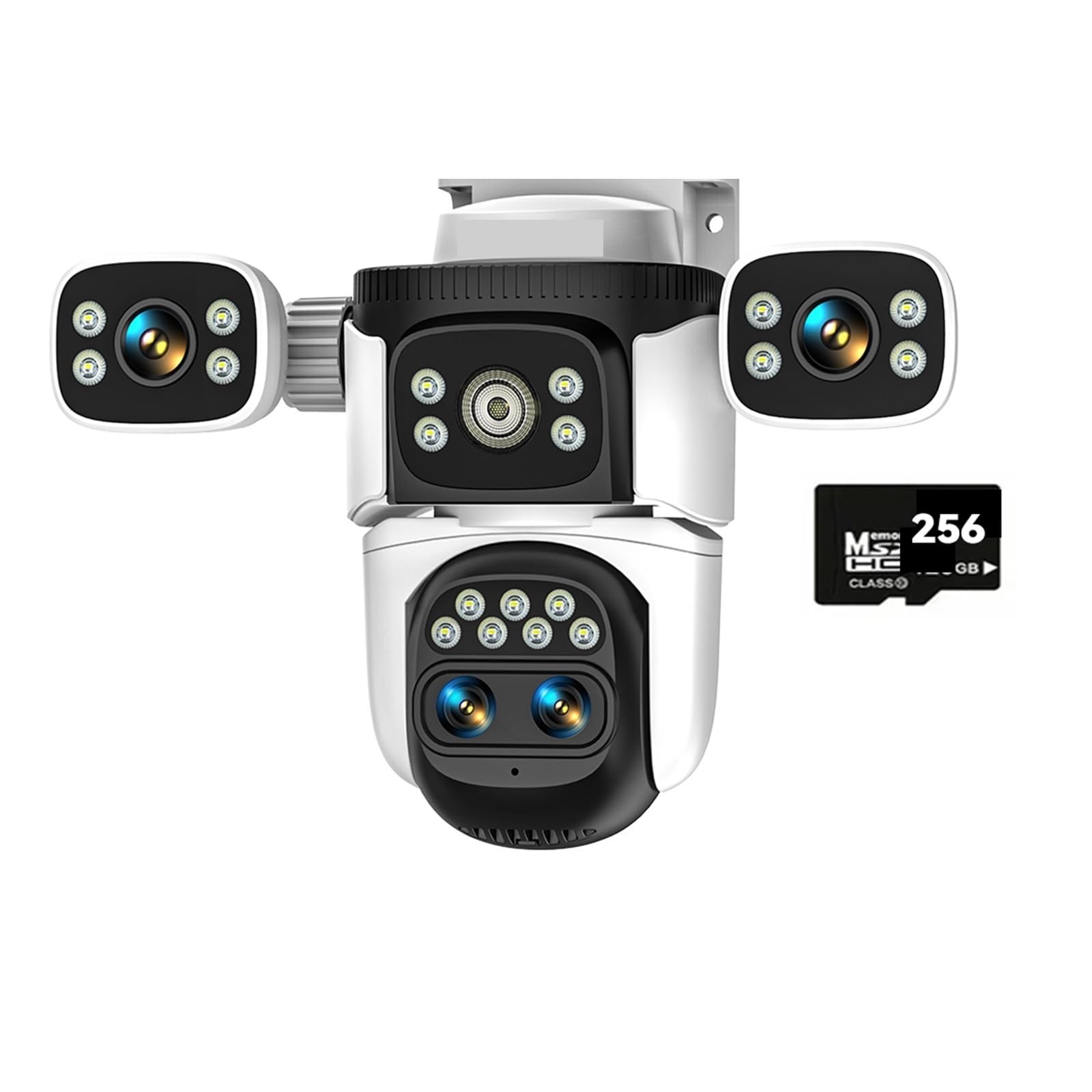 Oshpmbdlyfj Au Plug 10K Security Protection Wifi6 Camera Outdoor Three Screen 20Mp Cctv External Ip Cam 10X Zoom 8K 15Mp Video Surveillance Camera(,10K Cam 256G)