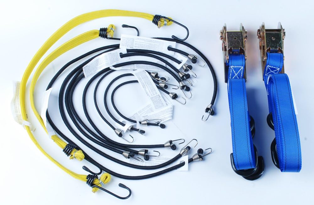 Atom 010 Ratchet Tiedown & Bungee Kit, 12 Piece