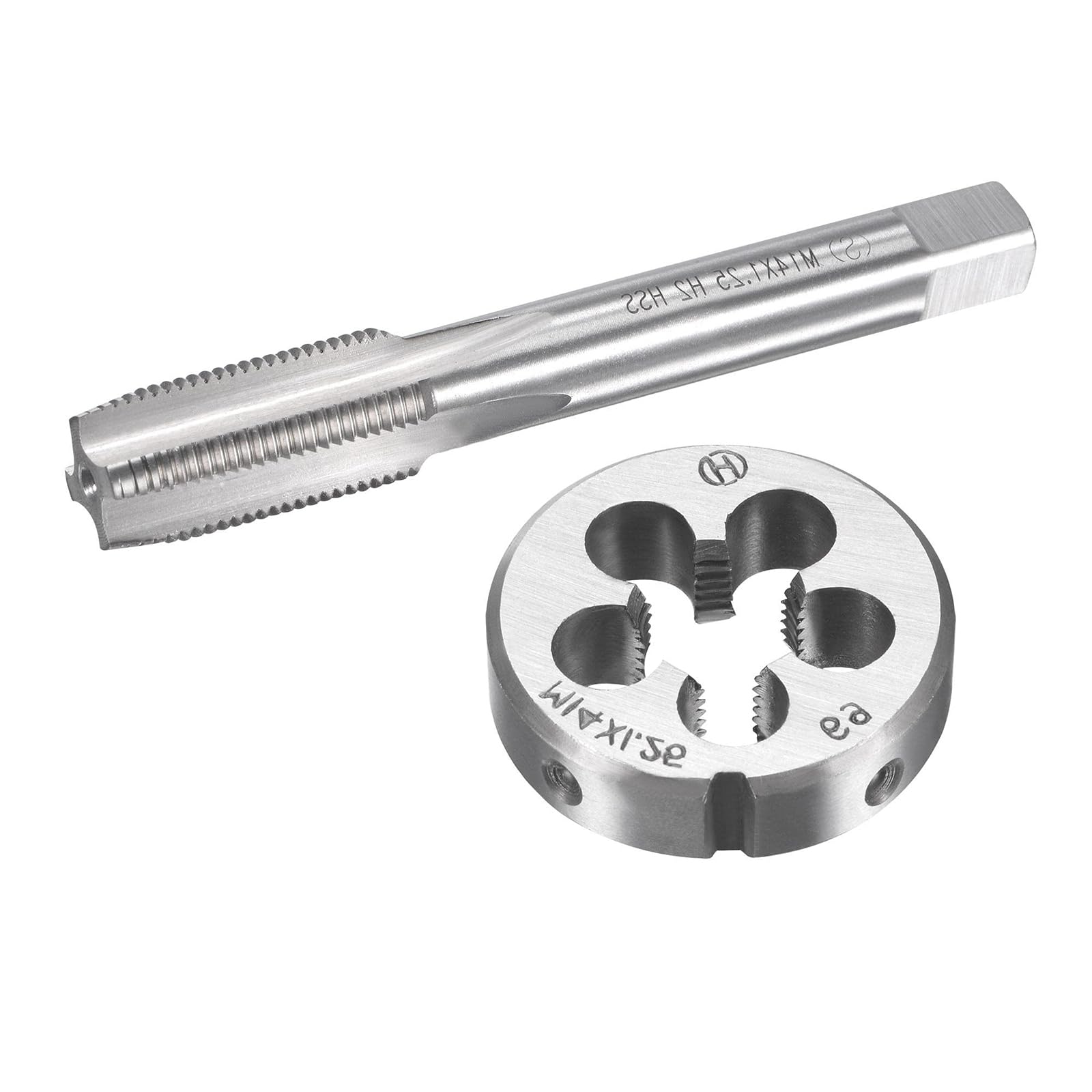 MACHSWON M14x1.25mm Metric Tap and Die Set,Machine Thread Screw Tap with Round Threading Die,Tap & Die Kit for Nut Screw Bolt Thread Repair — image 1