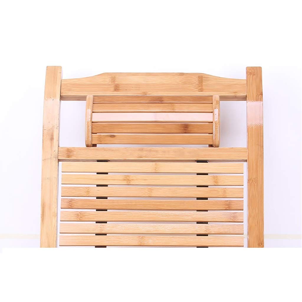 Sedia a Dondolo, Sedia a Dondolo in bambù, Sedia da Esterno, reclinabile, Solarium Relax per Giardino o terrazza nella Natura, Sedia a Dondolo, A3,A3