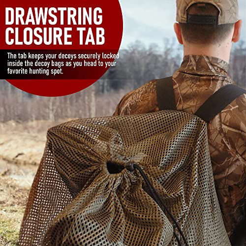 Decoypro Mesh Decoy Bags - Hunting Equipment To Protect Turkey, Goose & Duck Decoys - 2 Decoy Bag Bundle - Fits Up To 2 Dozen Decoys #TOP3