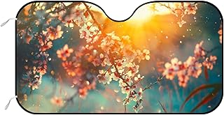 Para-brisa de carro Capa de para-sol Spring Blossom Veículo Protetor de Viseira Bloqueia Raios UV Protetor de Assento para Caminhões Vans 129,5 x 69,8 cm