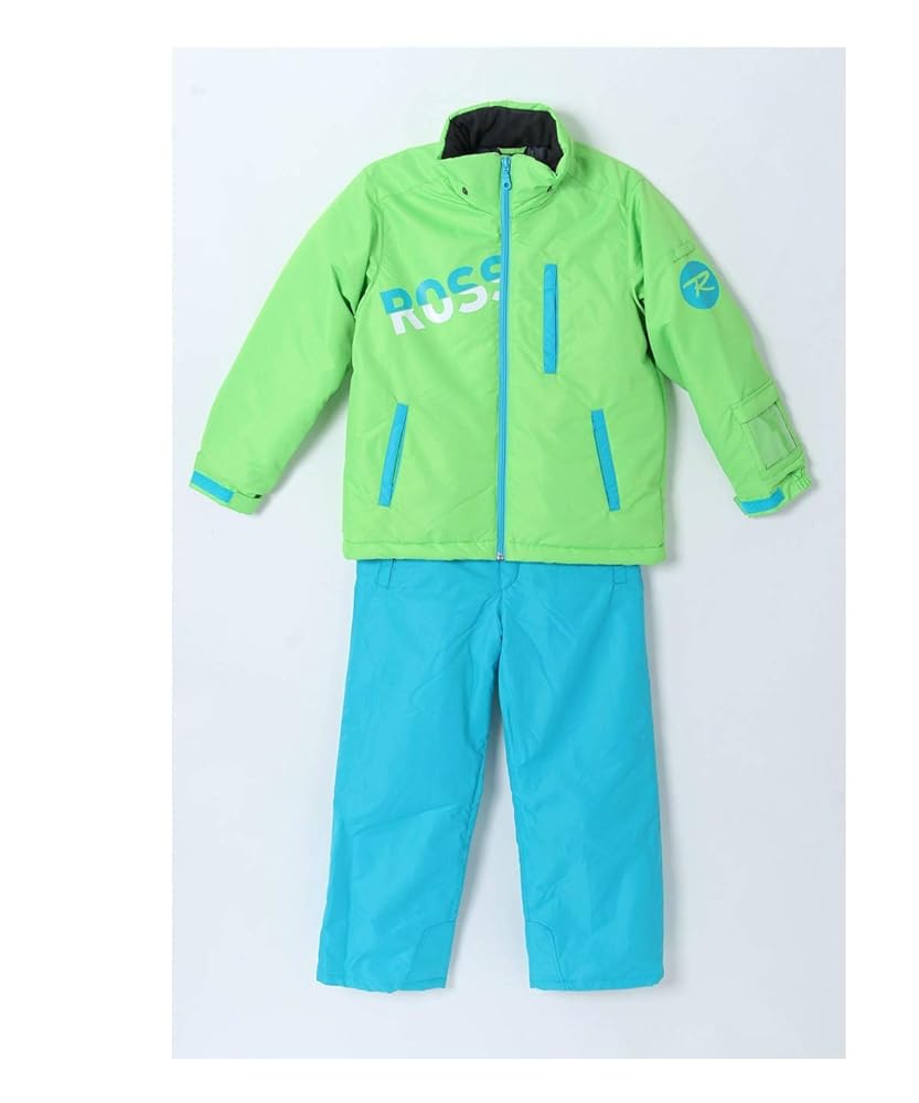 美品　スノーウェア　ROSSIGNOL きッズ　スキーウェア ライム×ブルー 美品 スノーウェア ROSSIGNOL きッズ スキーウェア ライム×ブルー