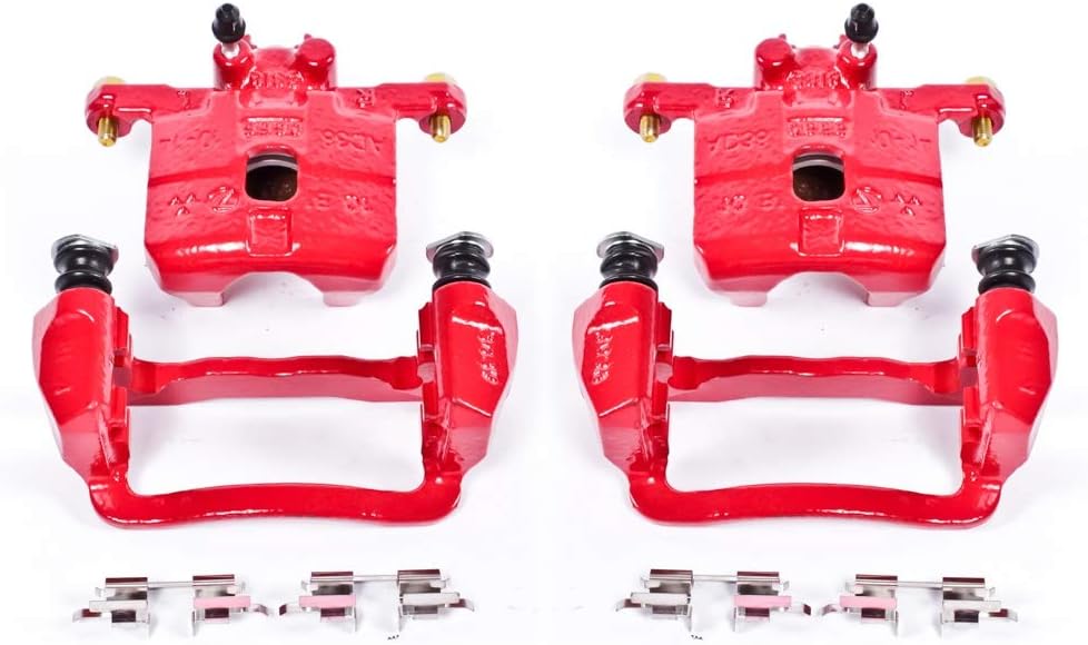 Power Stop Rear S2066A Pair of High-Temp Red Powder Coated Calipers for Saab 9-2X 2005-2006, Subaru Forester 2004-2008, Subaru Impreza 2003-2007 [Model Specific]
