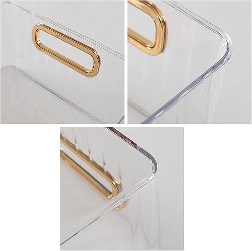 Miniatura 3 de Paquete de 4 cubos organizadores transparentes para despensa, armario de cocina, nevera, cesta organizadora