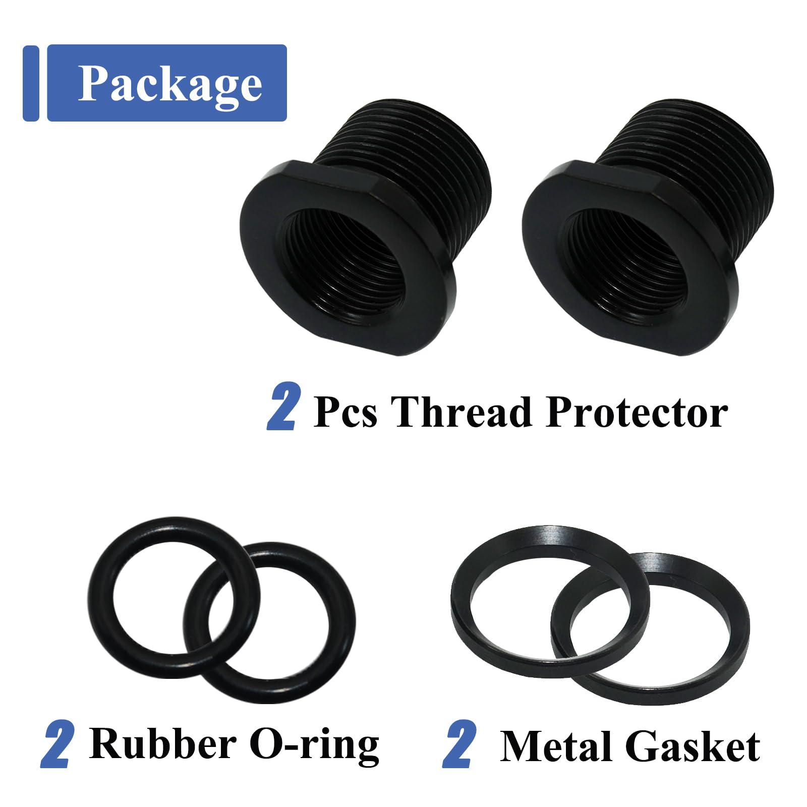 Thread Adapters - 2 Pcs 1/2 x 28 to 5/8 x 24 -5
